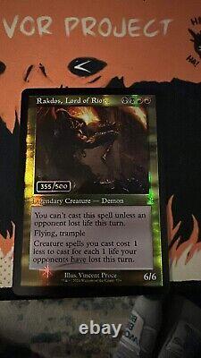 Rakdos, Lord of Riots -serialized 355/500. Retro Foil, Ravnica Remastered