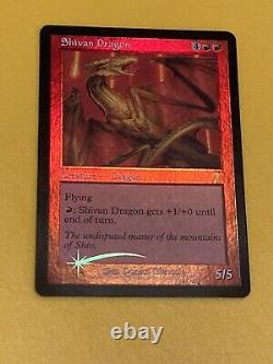 Rare MTG Seventh (7th) Edition Foil Shivan Dragon! Beautiful Condition