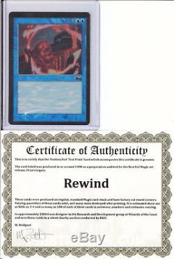 Rewind Textless Foil Test Print Mtg Magic The Gathering