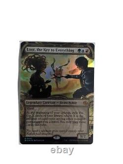 STUNNING! Loot, the Key to Everything RAISED FOIL Mythic MTG Outlaws Thunder
