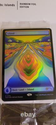 Secret Lair X Strange Sands Rainbow Foil Island (Sacred Veginee Land). Sealed