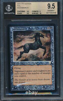 Seventh Edition Nightmare BGS 9.5 Graded Magic MTG FOIL (3546)