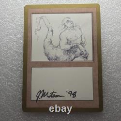 Signed Sketch creature Proof Card Artist John Matson Dated 1998 MTG Magic VF