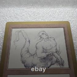 Signed Sketch creature Proof Card Artist John Matson Dated 1998 MTG Magic VF