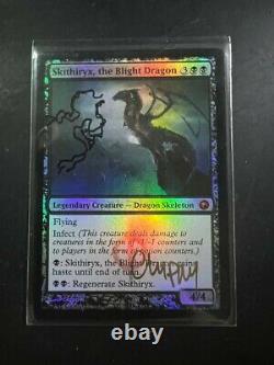 Skithiryx, the Blight Dragon SIGNED FOIL Scars of Mirrodin Magic the Gathering