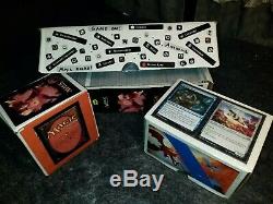 Small Magic the Gathering MTG collection with foil cards, rares, custom decks
