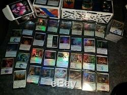 Small Magic the Gathering collection with foil cards, rares, custom decks MTG