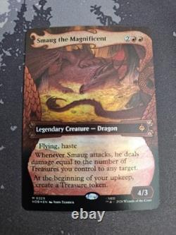 Smaug the Magnificent Borderless Showcase The Hobbit FOIL MTG