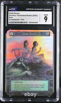 Sorcery Contested Realm Beta Guile Sirens CGC Mint 9 Foil Exceptional Curio