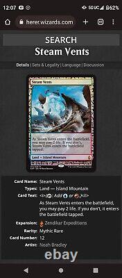 Steam Vents EXPEDITION FOIL MTG Magic the Gathering