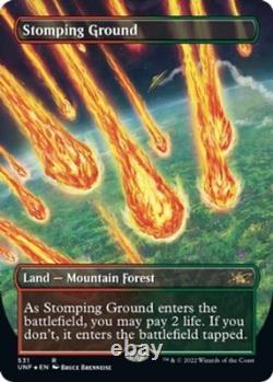 Stomping Ground (Borderless) (Galaxy Foil) #531 (NM) Unfinity (UNF) MTG