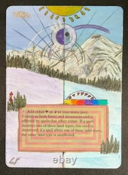 Taiga Magic the Gathering Revised Hand Painted Altered Art by LS