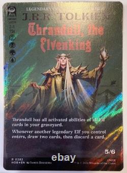 Thranduil the Elven King Borderless Surge Foil The Hobbit Book Cover MTG NM HOB