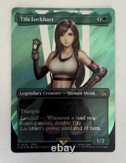 Tifa Lockhart Borderless Surge Foil Card Magic the Gathering Final Fantasy MTG