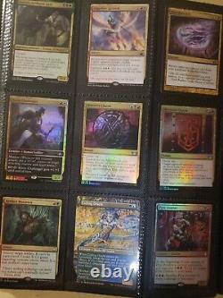 Trade binder of Magic cards, MTG commander collection, rares, foils, mythics