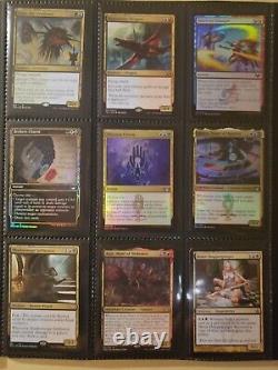 Trade binder of Magic cards, MTG commander collection, rares, foils, mythics