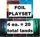 UNSTABLE FOIL -20 Total- FULL ART FOIL LAND PLAY SETX20 Plain For. Isl. Sw. Mtn