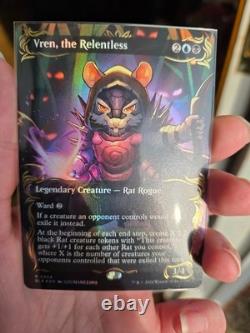 Vren, the Relentless (Borderless) (Raised Foil) Bloomburrow Foil MTG Card NM