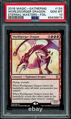 WORLDGORGER DRAGON PSA 10 2016 Eternal Masters Mythic Foil 154 MTG