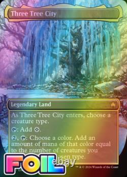 X1 Three Tree City BLB MTG 340 FOIL BORDERLESS RARE M/NM 1x