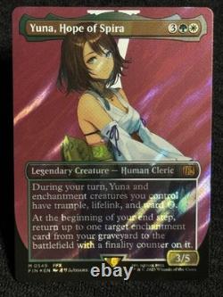 Yuna, Hope of Spira Borderless Surge Foil Magic the Gathering Final Fantasy