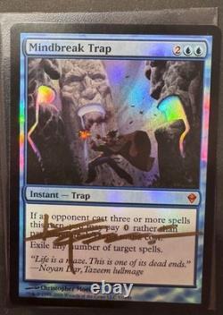 Zendikar Mindbreak Trap FOIL SIGNED Near Mint Magic the Gathering